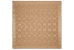 Chal de seda y lana de jacquard con GG