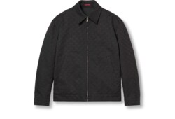 Reversible nylon and GG canvas jacket