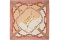 Printed silk jacquard carré