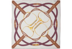 Pañuelo cuadrado jacquard de seda estampado