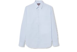 Camisa de popelina de algodón a rayas