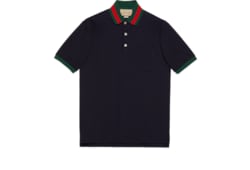 Poloshirt aus Baumwoll-Piqué mit Web am Kragen