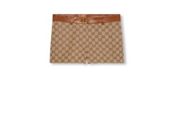 Shorts in tessuto GG con finiture in pelle