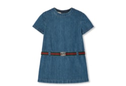 Robe pour enfant en denim avec bande Web