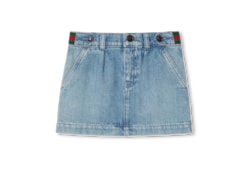 Kinder-Minirock aus Denim mit Web