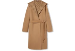 Cappotto reversibile in lana misto seta GG