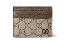 Tarjetero con GG y ribete marrón