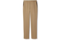 Pantalon en gabardine de coton avec bande Web