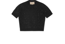 Oberteil aus feiner Wolle mit GG Kristallen