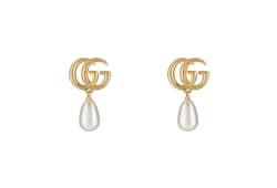 Orecchini GG Marmont con perla a goccia