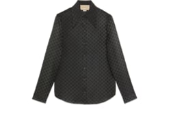 Camicia in crêpe di seta GG
