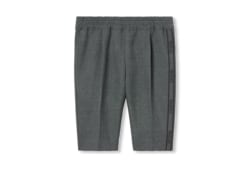 Pantalone neonato ricamato in twill di lana