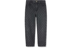 Pantalón infantil de jacquard de denim y GG