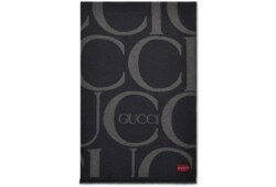 Плед из шерсти букле с логотипом Gucci
