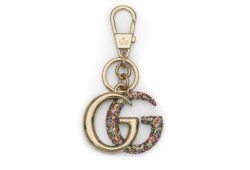 Crystal Double G keychain