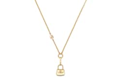 Collar de cadena con colgante de bolso