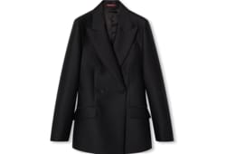 Chaqueta de gabardina de lana y seda