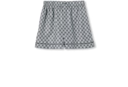 Шорты из шелковой саржи с орнаментом GG