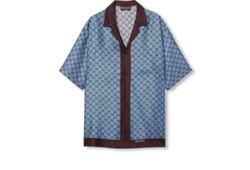 Camicia dalla vestibilità regolare in twill di seta stampato