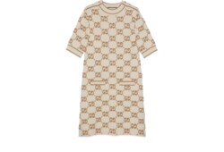 Kleid aus Wollbouclé mit GG Jacquard