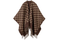 Cape en jacquard de laine GG