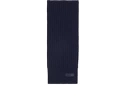 Knit wool scarf with logo