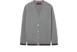 Cardigan aus Wolle und Kaschmir mit Web