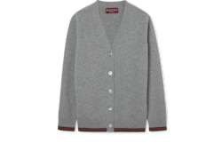 Cardigan in lana e cashmere con Web