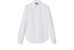 Embroidered cotton poplin shirt