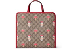 Bolso tote infantil con GG y estampado