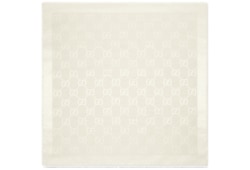 GG jacquard silk wool shawl