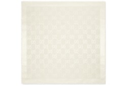 Halstuch aus Seide und Wolle mit GG Jacquard