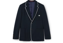 Cotton jersey jacket with embroidery