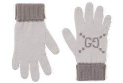 Guantes de jacquard de cashmere con GG