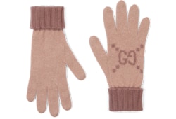 GG cashmere lamé gloves