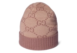Cappello in cashmere GG lamé