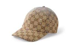 Cappellino da baseball in tessuto GG con cristalli