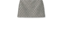 Minigonna ricamata in tweed di lana GG