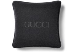 Подушка из шерсти букле с логотипом Gucci