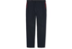 Брюки из хлопкового габардина с лентой Web