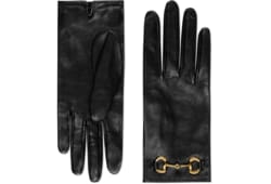 Gants en cuir à motif Mors