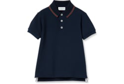 Polo bambino in cotone con Web