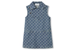 Kinderkleid aus GG Denim-Jacquard