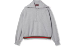 Sweat-shirt en jersey de coton avec bande Web