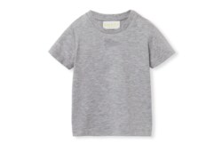 T-shirt neonato ricamata in cotone