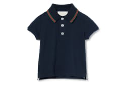 Polo de algodón con tribanda Web para bebé