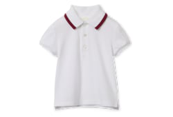 Polo pour bébé en coton avec bande Web
