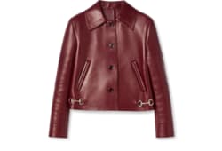 Куртка из кожи с деталью Horsebit