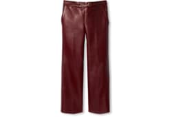 Pantalon en cuir avec détail Mors