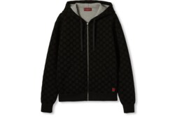 Sweatshirt aus Jersey mit Reißverschluss und Print